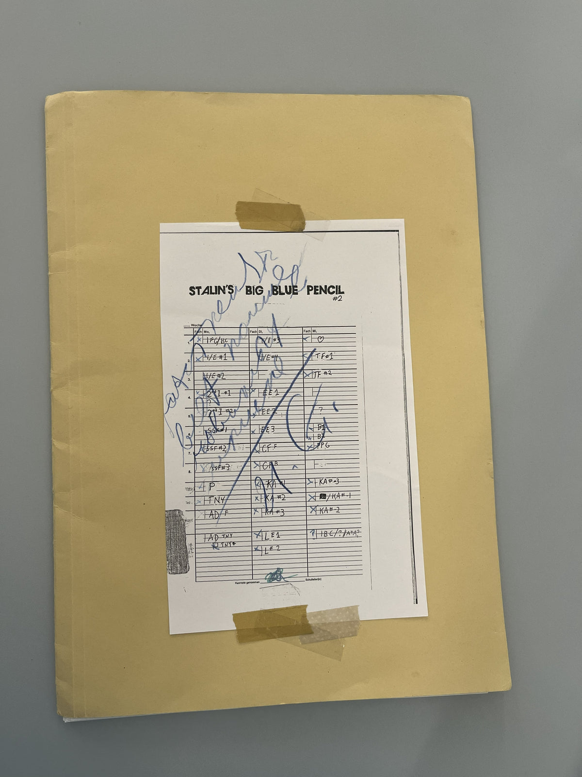 STALIN'S BIG BLUE PENCIL