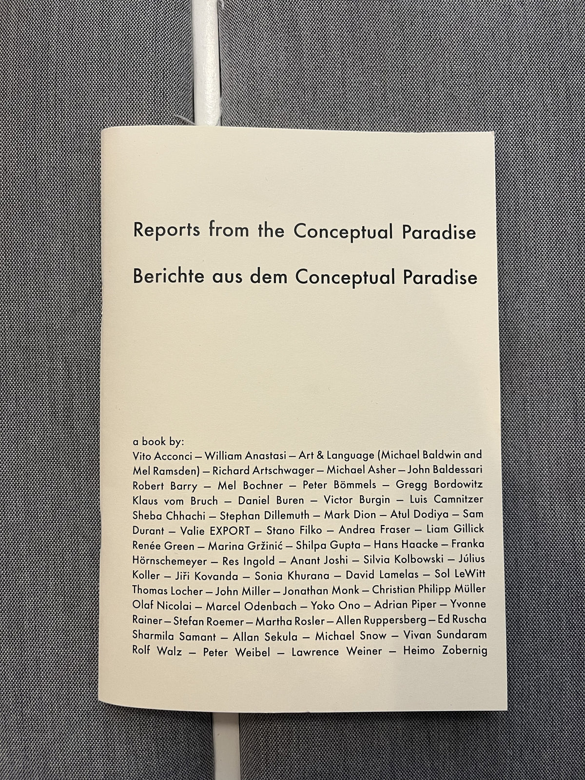 REPORTS FROM THE CONCEPTUAL PARADISE